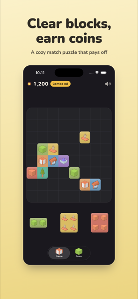 Clear blocks, earn coins