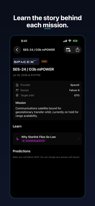 Orbitaora mission detail screen